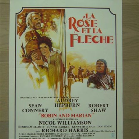 'La rose et la fleche' (Robin and Marian) (Richard Lester-S. Connery, A. Hepburn) Belgian affichette